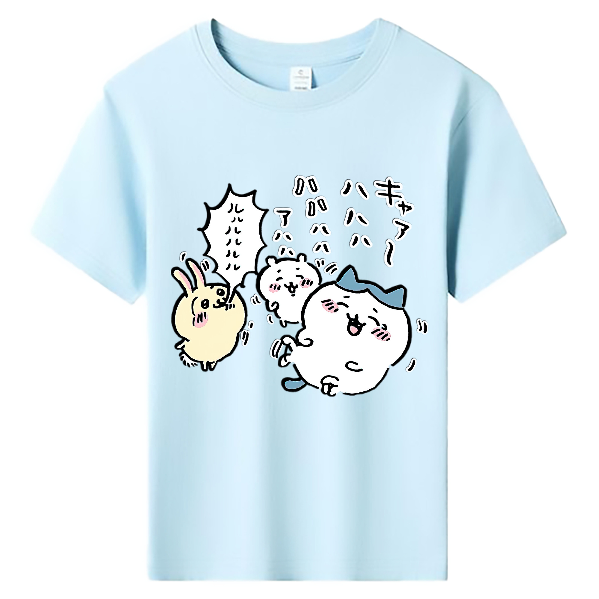 （画像用） ちいかわ うさぎ Chii-kawa usagi 綿100％キッズTシャツ（フロントプリント）
